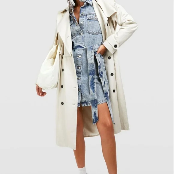 Tall Belted Shirt Mini Dress - Picture 3 of 3